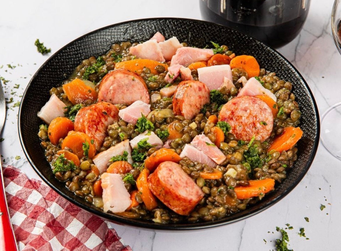 LARD FUME AUX LENTILLES